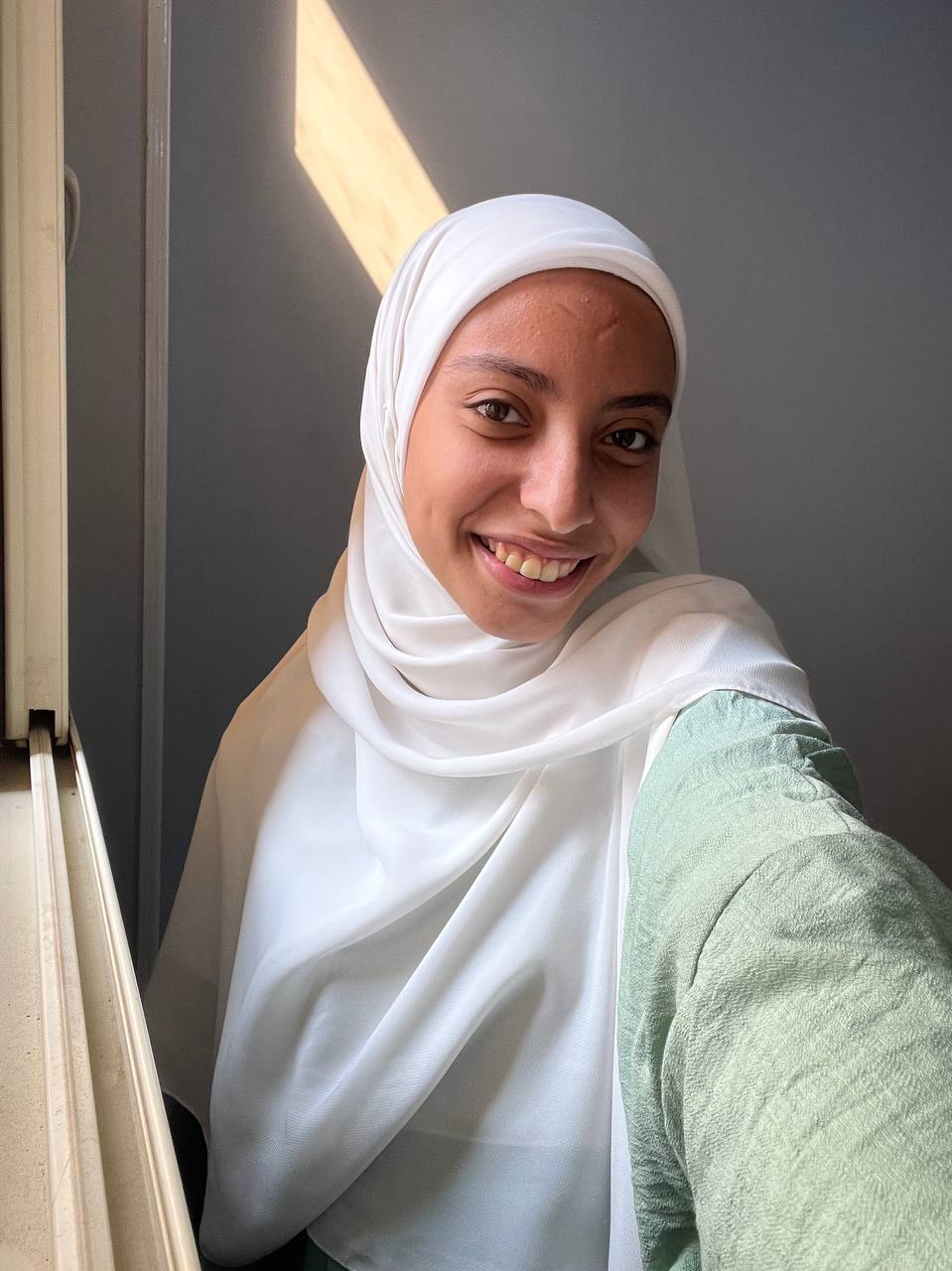 Alaa at her desk